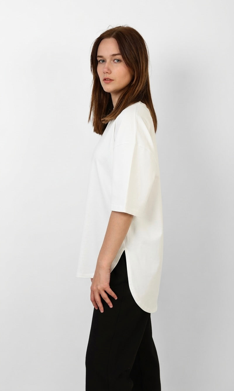 WOMEN - Bright off white Oversized sleeve T-shirt