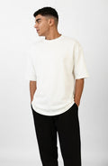MEN - Bright off white Oversized sleeve T-shirt