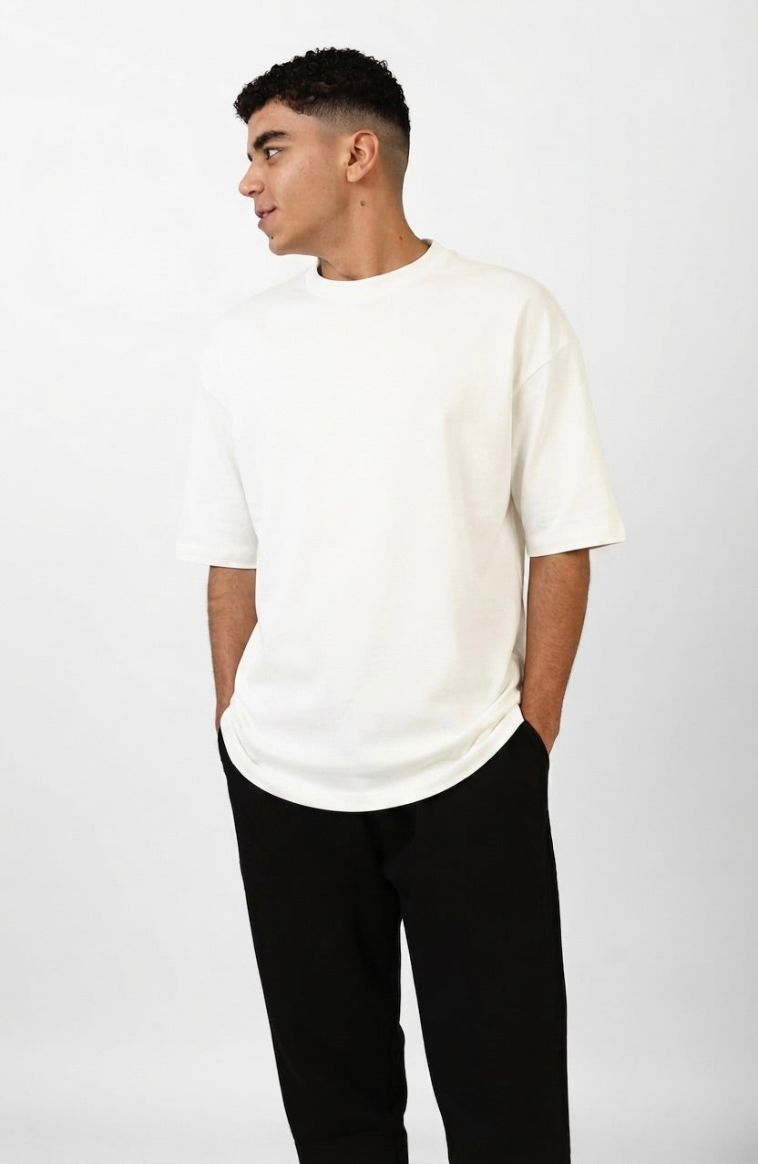 MEN - Bright off white Oversized sleeve T-shirt