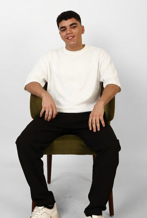 MEN - Bright off white Oversized sleeve T-shirt