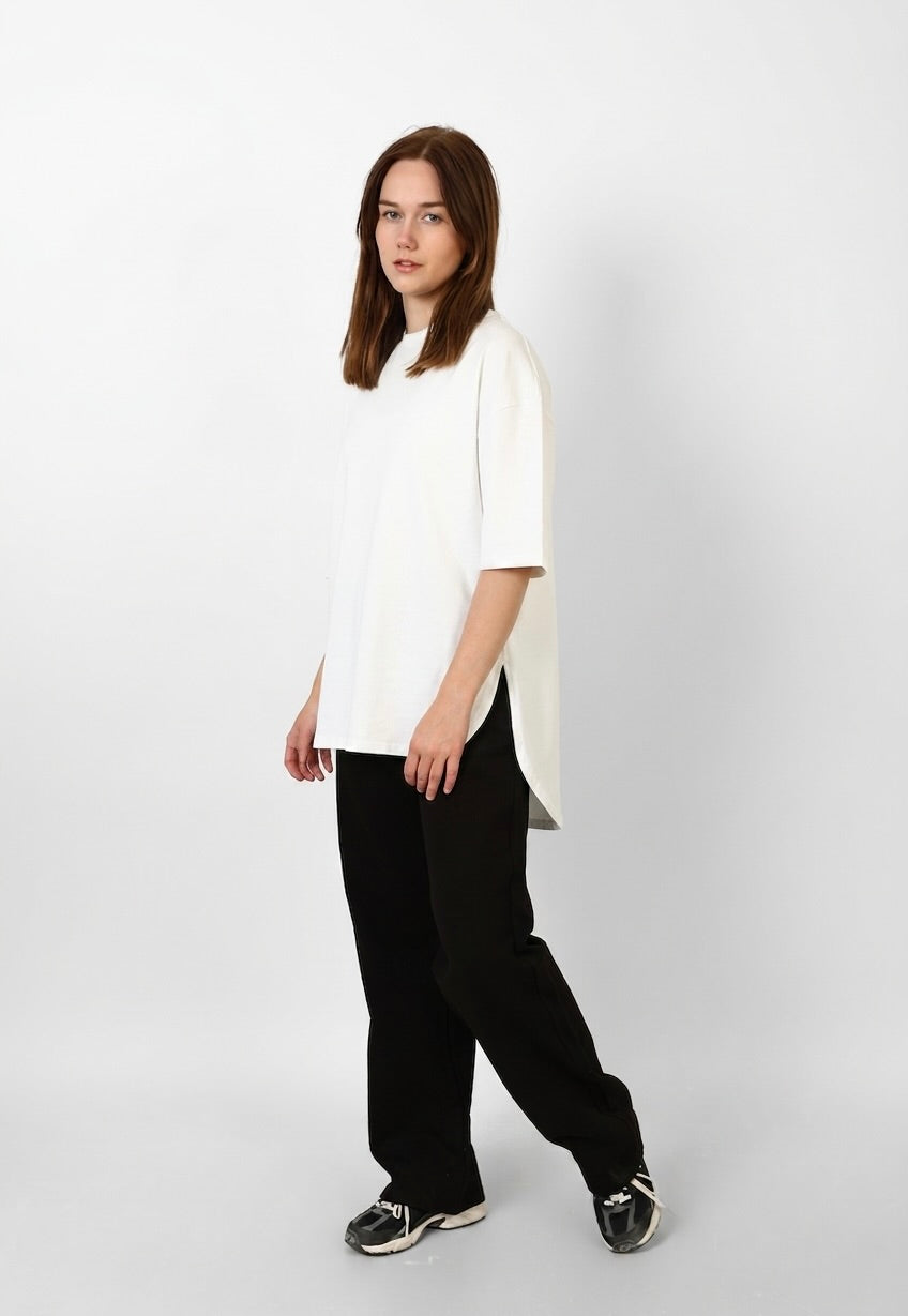 WOMEN - Bright off white Oversized sleeve T-shirt