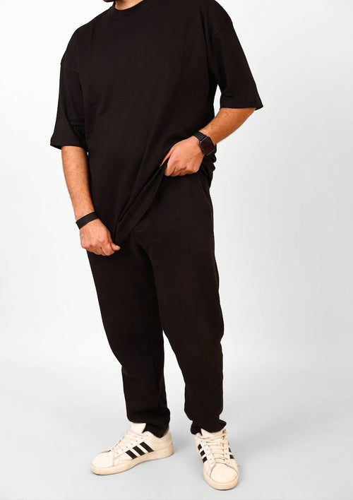 MEN - Black Oversized Sleeve T-shirt