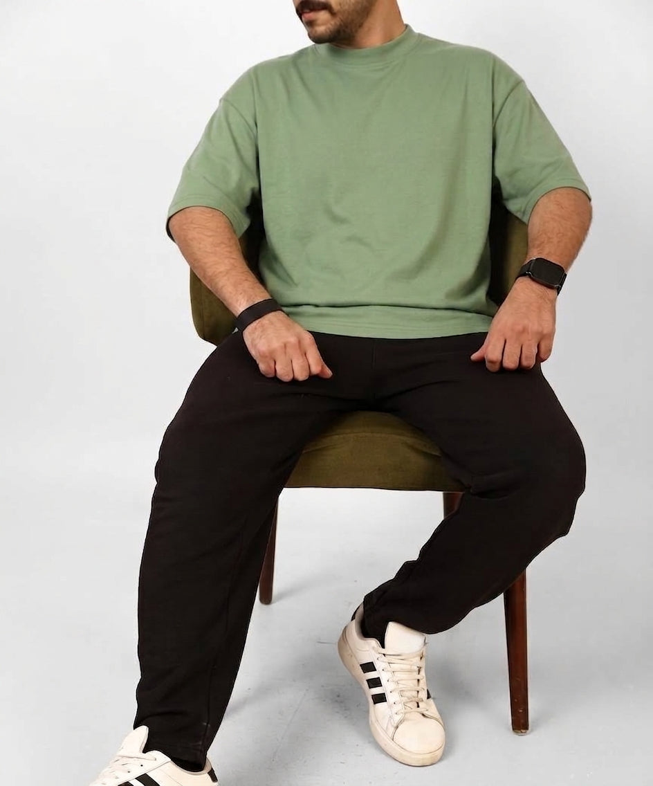 MEN - Navy Green Oversized Sleeve T-Shirt