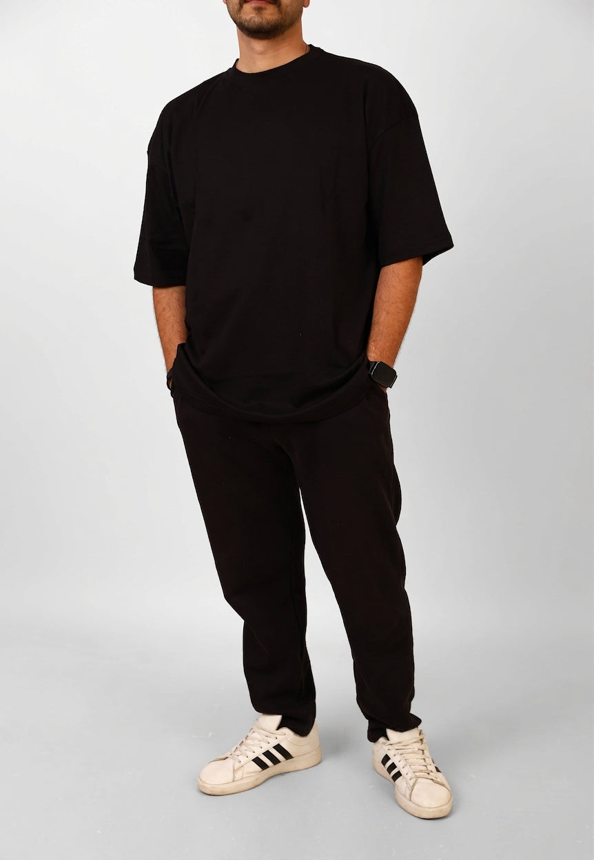 MEN - Black Oversized Sleeve T-shirt